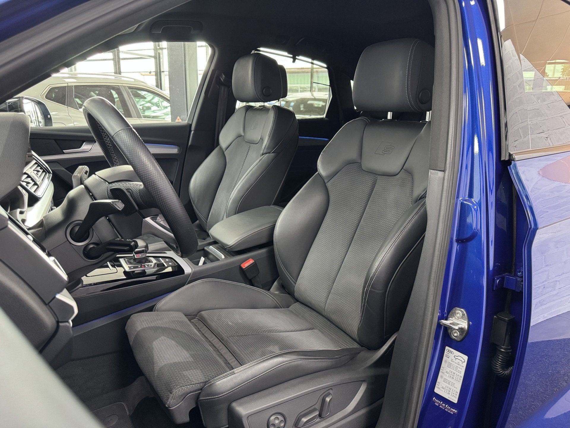 Audi Q5 Sportback 50 TFSI e S edition PHEV HUD ACC 360camera, Auto's, Automaat, Gebruikt, Blauw, Automatische klimaatregeling