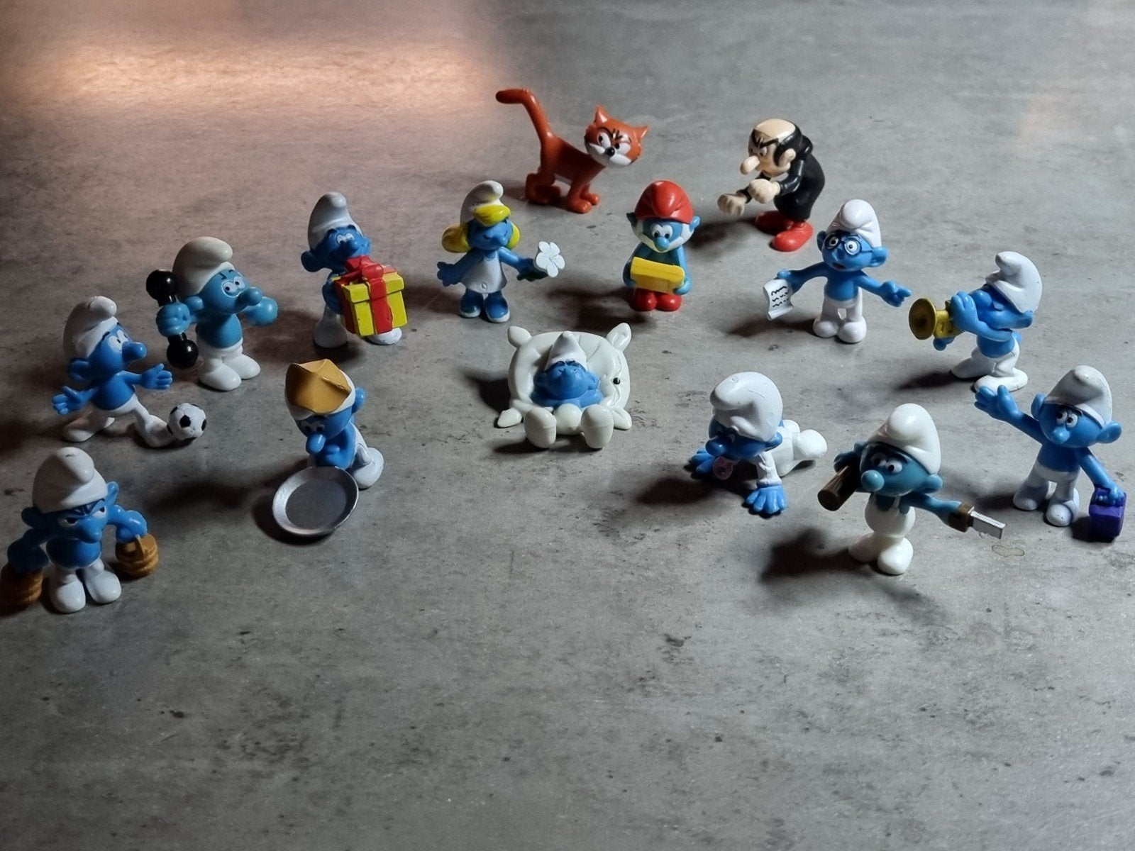 Orig,VNT,Ah/Peyo,Compl.Set,15SMURFEN,incl.Gargamel&Az,Igst!, Verzamelen, Ophalen of Verzenden, Zo goed als nieuw, Verschillende Smurfen