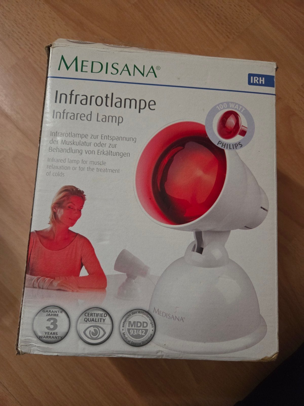 Medisana IRH Infraroodlamp 100W Philips Lamp, Ophalen of Verzenden, Zo goed als nieuw, Overige typen