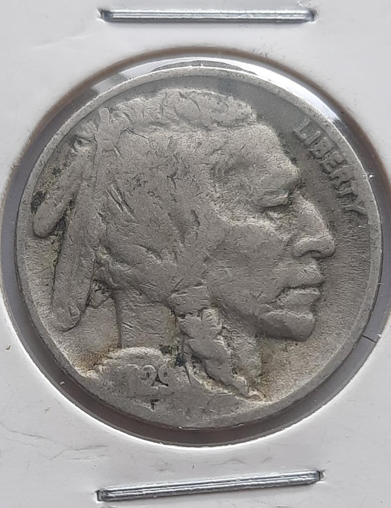 Indian Head Buffalo 5 cent nickel 1929., Ophalen of Verzenden, Noord-Amerika, Losse munt