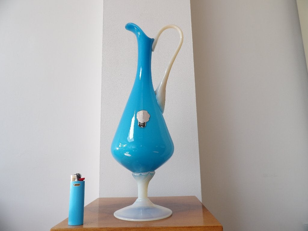 Murano Sixties grote Kan, opaline glas, Ophalen of Verzenden