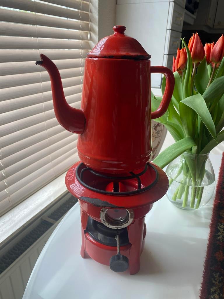 Rood emaille diverse stukken, Ophalen of Verzenden