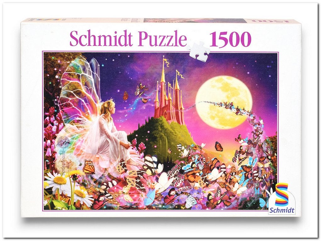 Vlindernacht - Schmidt Puzzle - 1500 Stukjes, Ophalen of Verzenden, Meer dan 1500 stukjes, Zo goed als nieuw, Legpuzzel