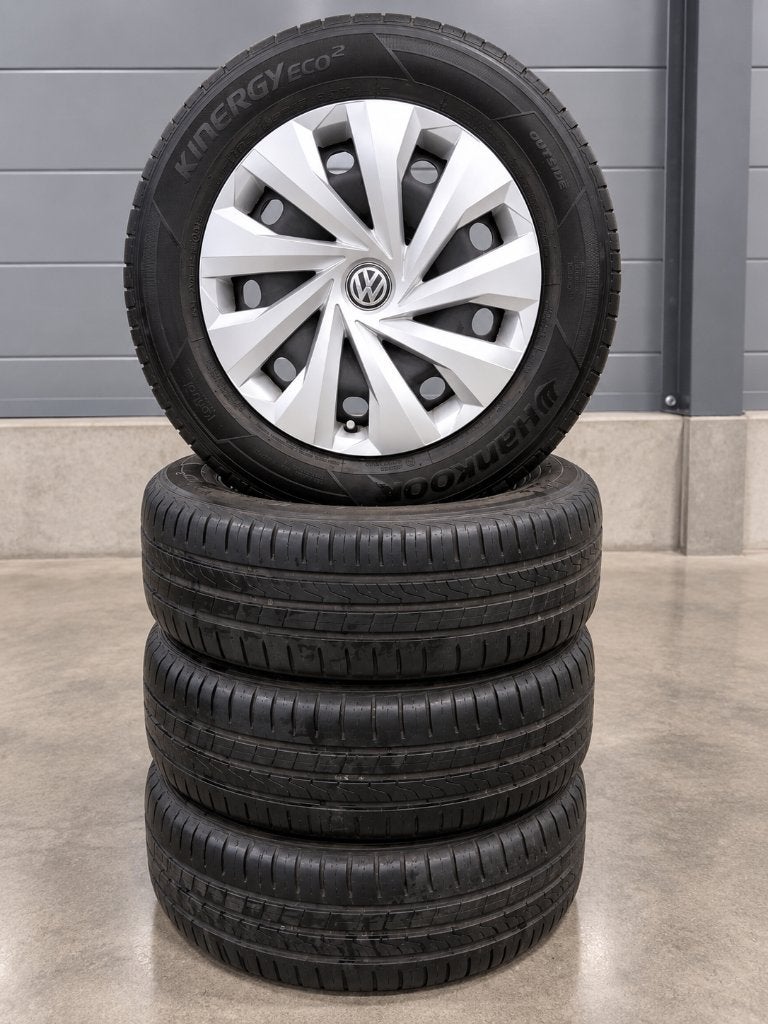 set zomerbanden Hankook Kinergy VW Polo 5x100 5mm 15inch, Auto-onderdelen, Gebruikt, 15 inch, Band(en), Personenwagen