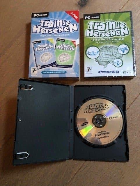 cd rom Hersentrainer , voor PC . 2 stuks in boxverpakking ., Puzzel en Educatief, 1 speler, Eén computer, Ophalen of Verzenden
