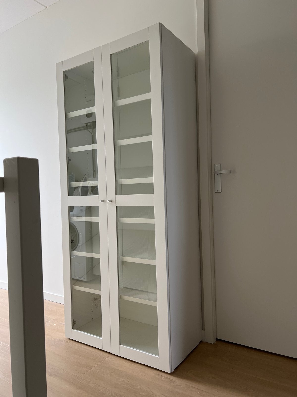 IKEA Schoenenkast wit met glazen deuren, Ophalen, 200 cm of meer, 50 tot 100 cm, Zo goed als nieuw