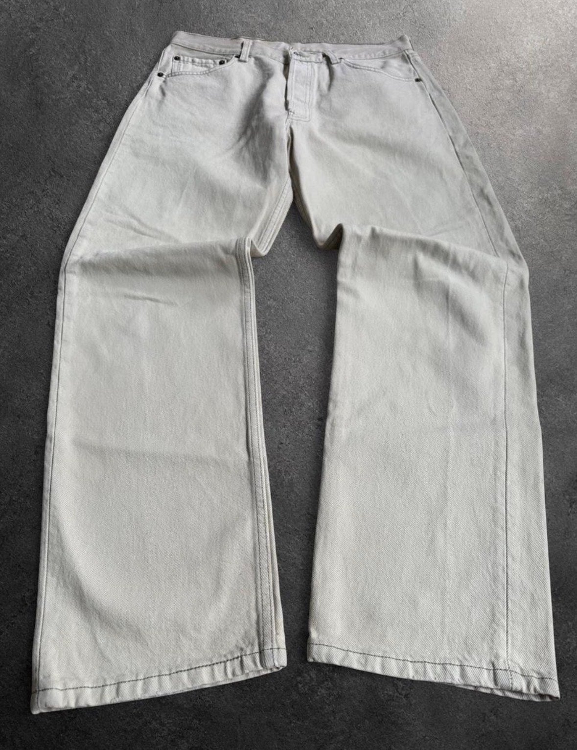 Vintage Levi's 501 USA 1998 Crème Jeans W30 L30, Ophalen of Verzenden, Gedragen, Overige kleuren, W32 (confectie 46) of kleiner