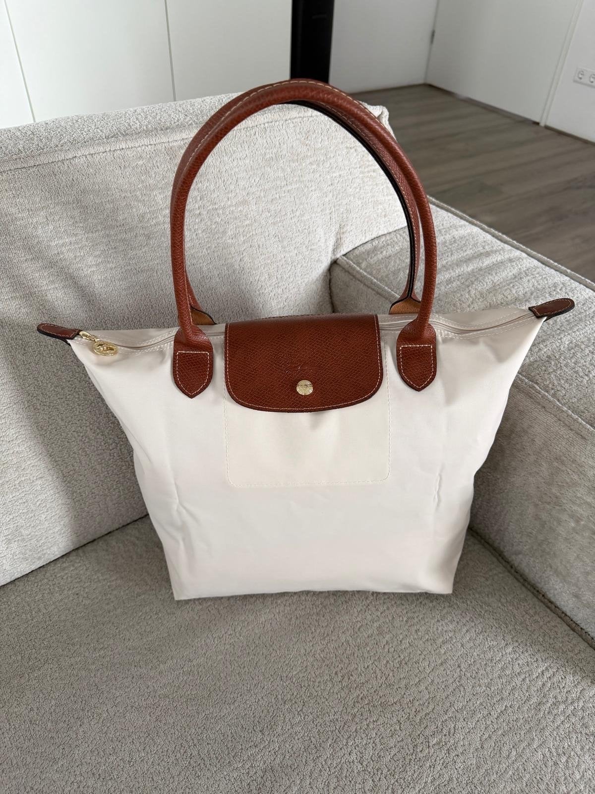 Longchamp Le Pliage Maat L - Paper, Verzenden, Nieuw, Wit, Shopper