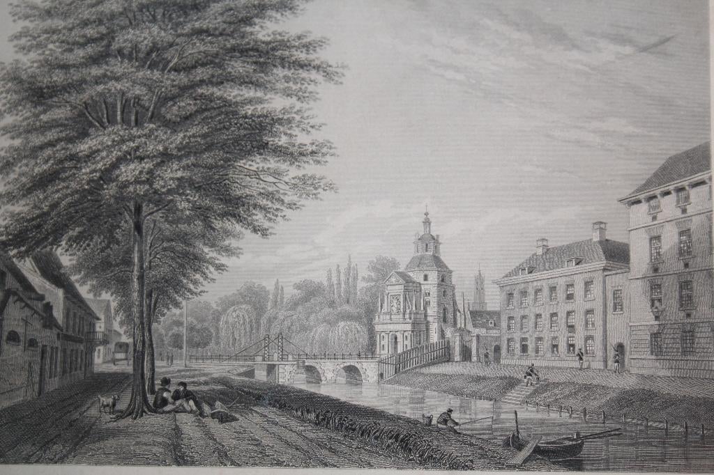 19e eeuwse ets (?) Wittevrouwenpoort Utrecht, Antiek en Kunst, Kunst | Etsen en Gravures, Ophalen of Verzenden
