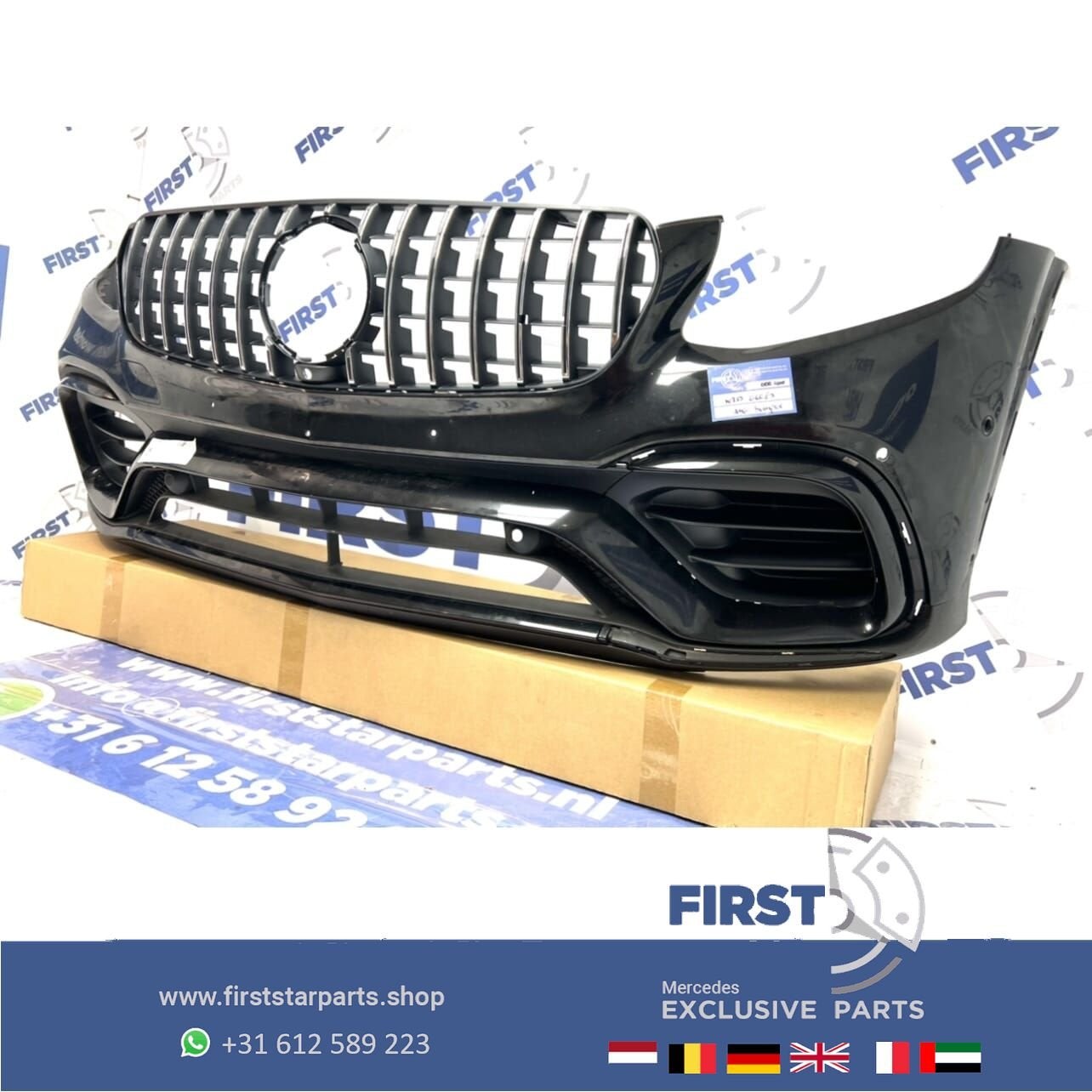 W253 C253 GLC63 AMG VOORBUMPER Mercedes GLC 63 KLASSE BUMPER, Gebruikt, -, Voor, Ophalen of Verzenden