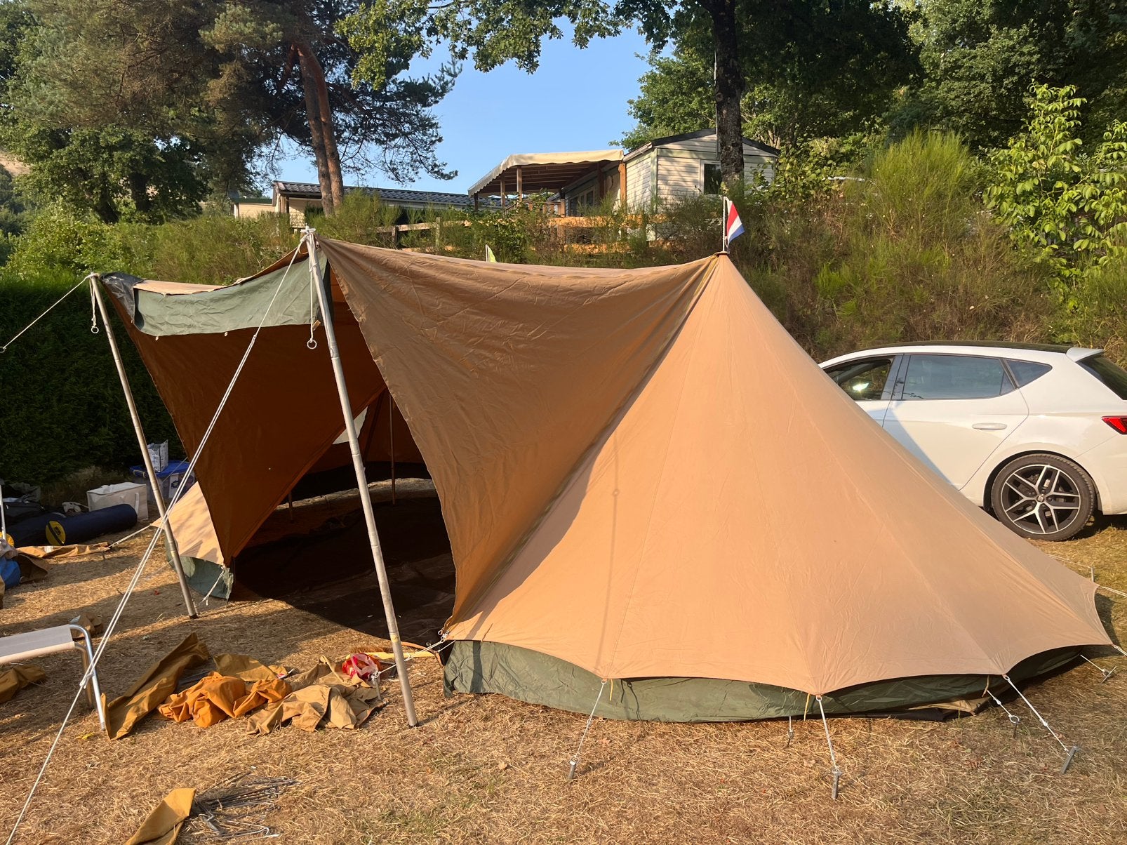 Katoenen tent Erdman Schmidt Schildpad met TL, Caravans en Kamperen, Ophalen of Verzenden, Gebruikt, Tot en met 5