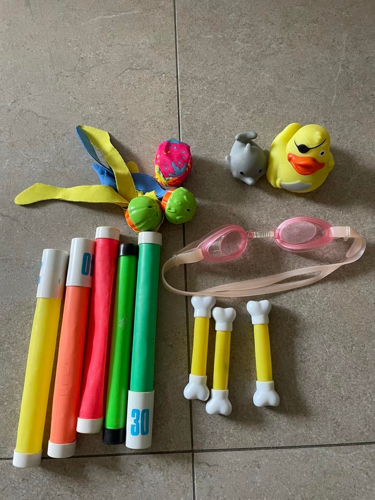 Div Duikstokjes en 1 roze duikbril, Ophalen of Verzenden, Gebruikt