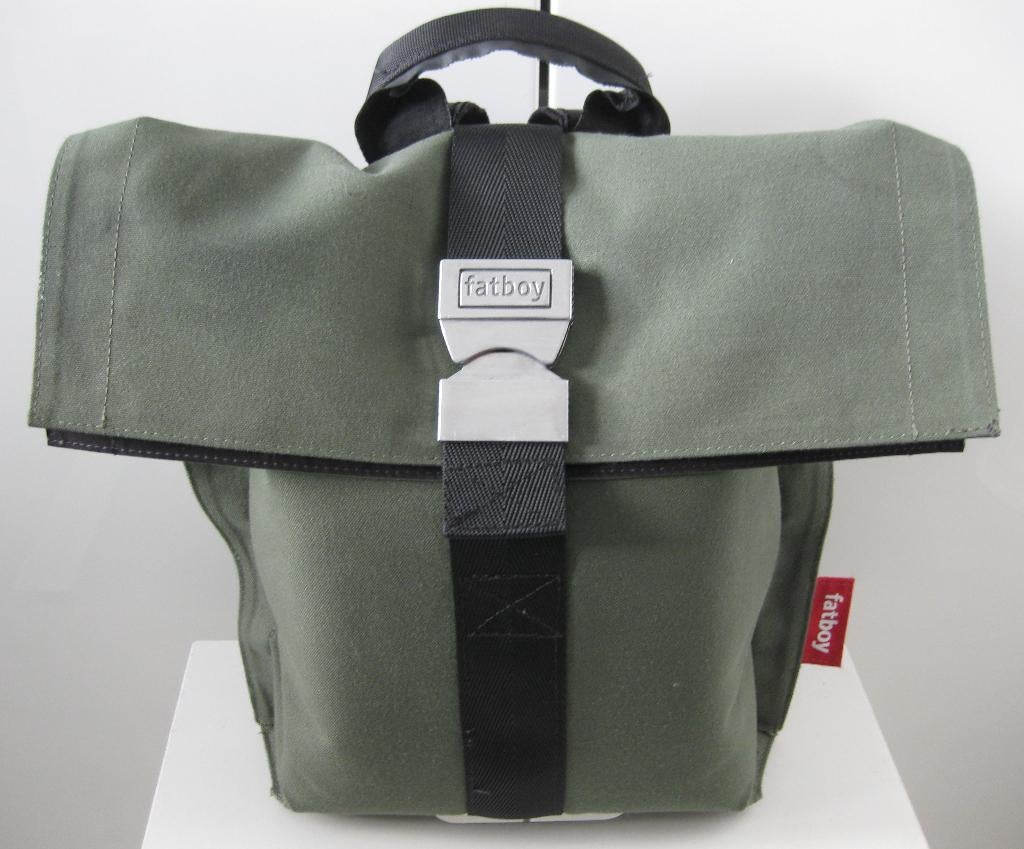 Fatboy Rugzak groen met zwart 32 x 27 x 12 cm, Ophalen of Verzenden, 25 tot 40 cm, Overige merken, Minder dan 30 cm