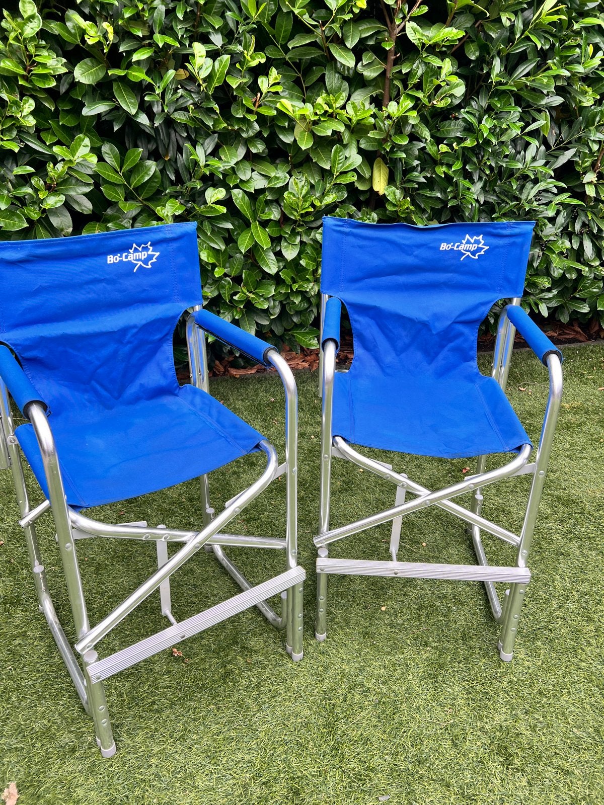2x Bo-Camp kinder camping regisseursstoel- Blauw inklapbaar, Caravans en Kamperen, Ophalen, Gebruikt, Campingstoel