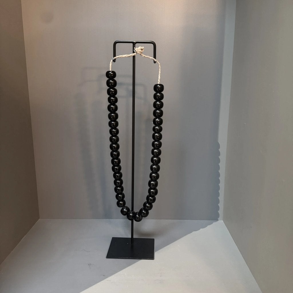 Luxe Ketting Kralen op standaard Zwart H 45 cm, Zwart, Overige materialen, Nieuw, Ophalen of Verzenden