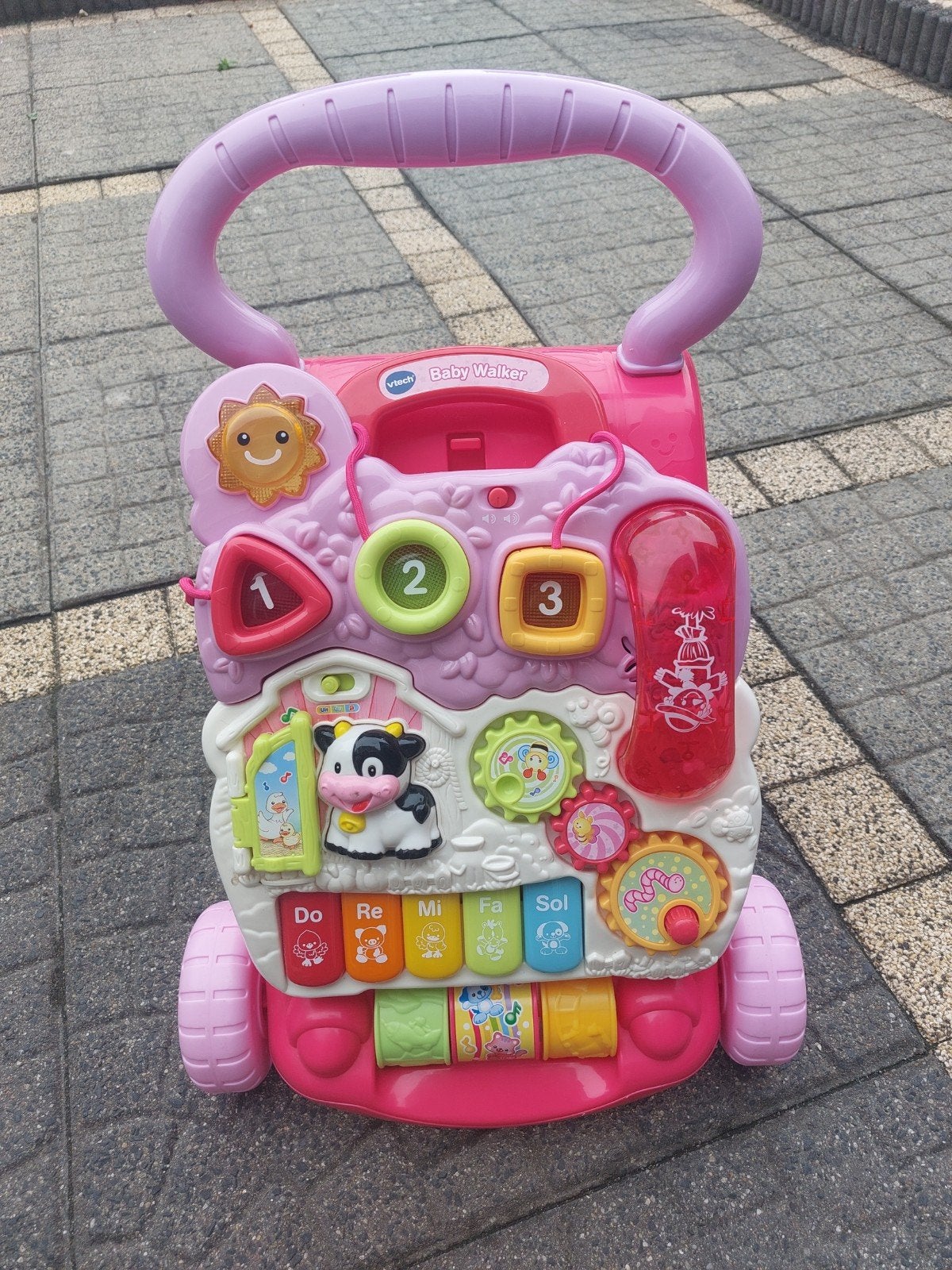 VTech Baby Walker Roze - Loopwagen met geluid en licht, Ophalen, Gebruikt, Overige typen, Met licht