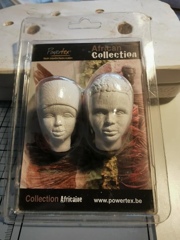 Powertex duoheads African Collection, gips, Ophalen, Nieuw