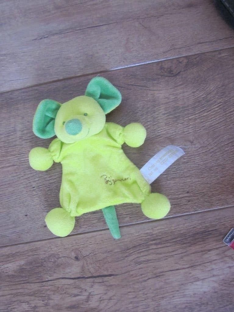 Tiamo groen-donkergroen pluche muis knuffeldoekje(s 5x), Kinderen en Baby's, Speelgoed | Knuffels en Pluche, Muis, Overige karakters