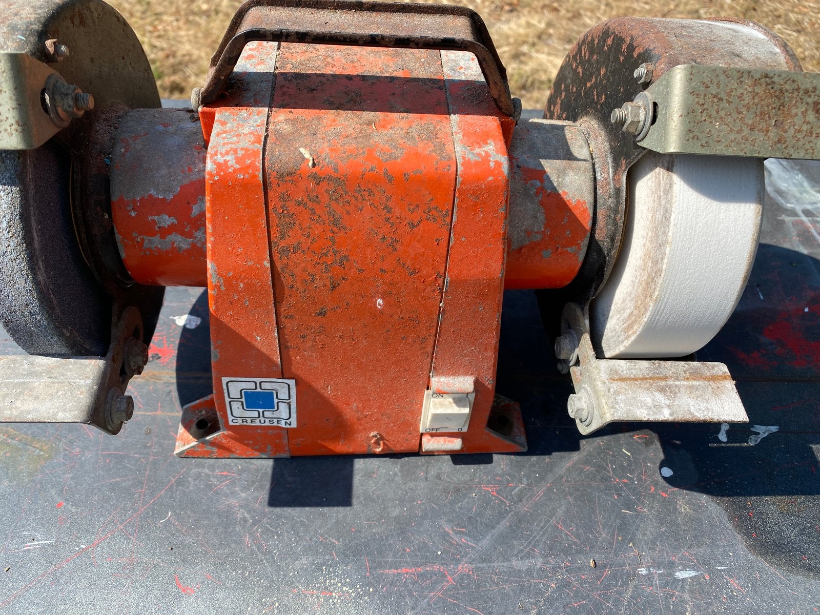 Creusen werbankslijper, Ophalen of Verzenden, Gebruikt, Minder dan 700 watt, Werkbankslijpmachine