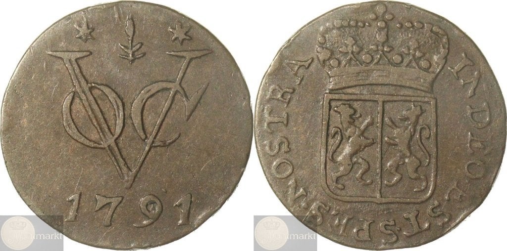 V.O.C. - Gelderland - Duit 1791 'Gelria', Ophalen of Verzenden, Vóór koninkrijk, Overige waardes, Losse munt