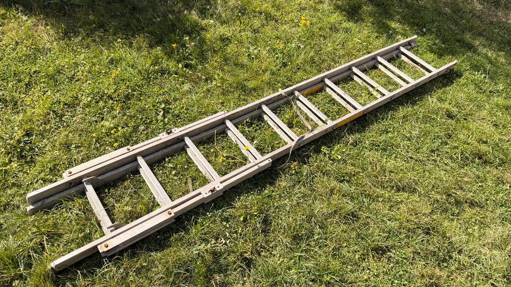 Ladder 2x 10 treden uitschuifbaar, Ophalen, Gebruikt, Trap, 4 meter of meer