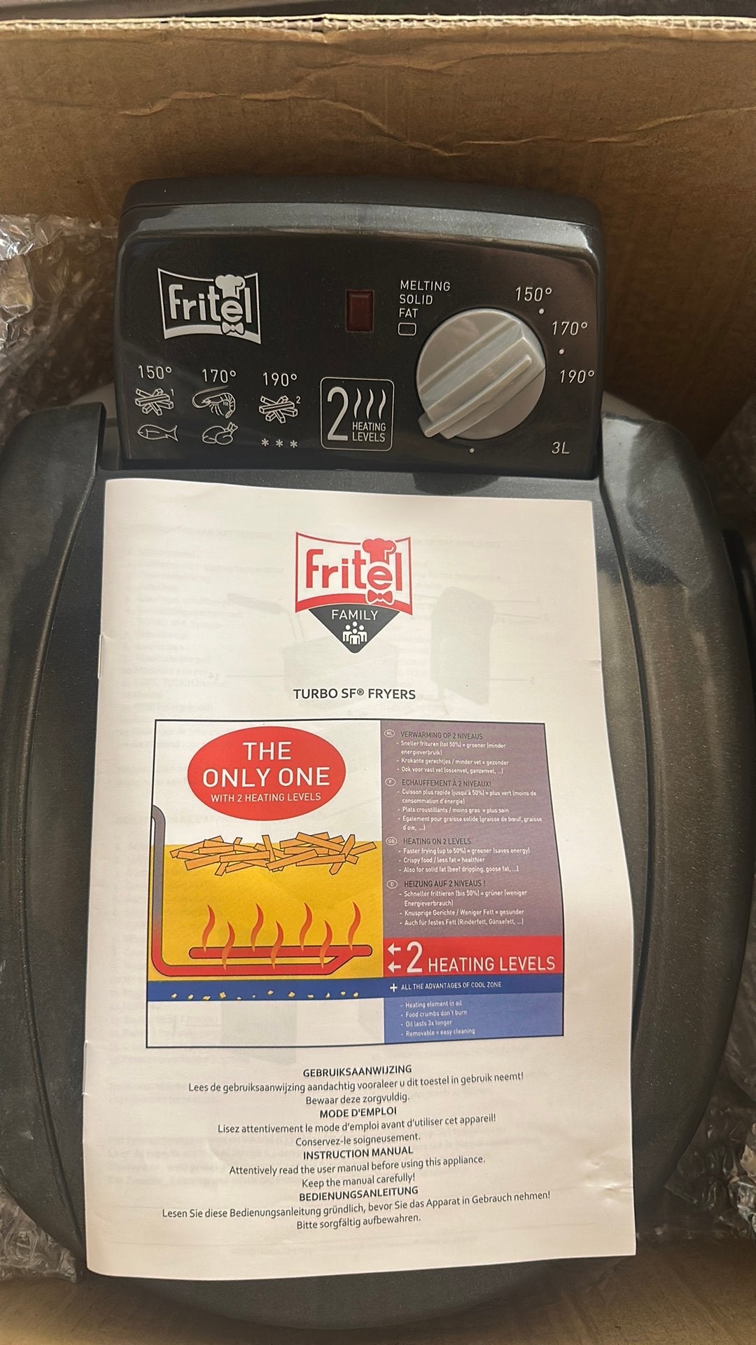 Fritel Family Turbo SF 4209 Friteuse - Als Nieuw, Uitneembare binnenpan, ., Nieuw, Ophalen of Verzenden