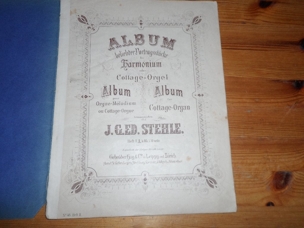 J. Stehle - album harmonium cottage orgel, Orgel, Gebruikt, Klassiek, Ophalen of Verzenden