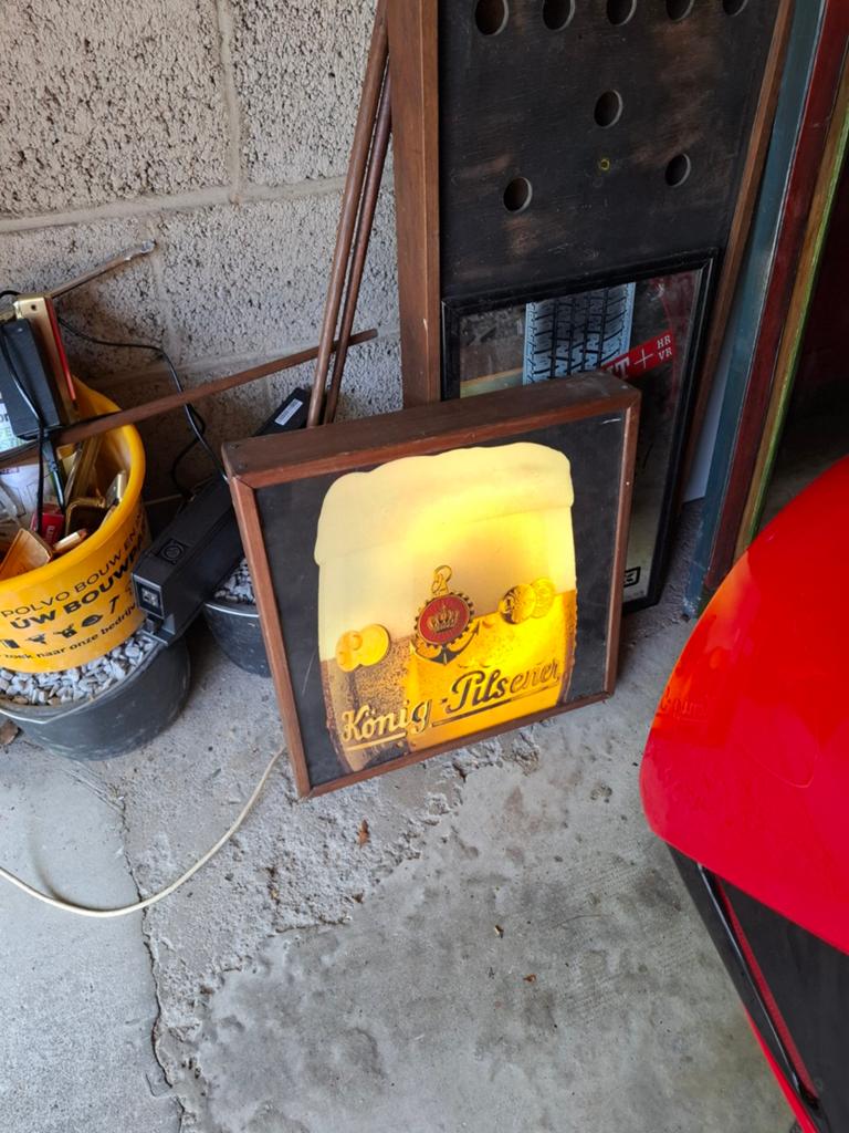 Vintage König Pilsener Lichtbak - Werkend, Ophalen of Verzenden