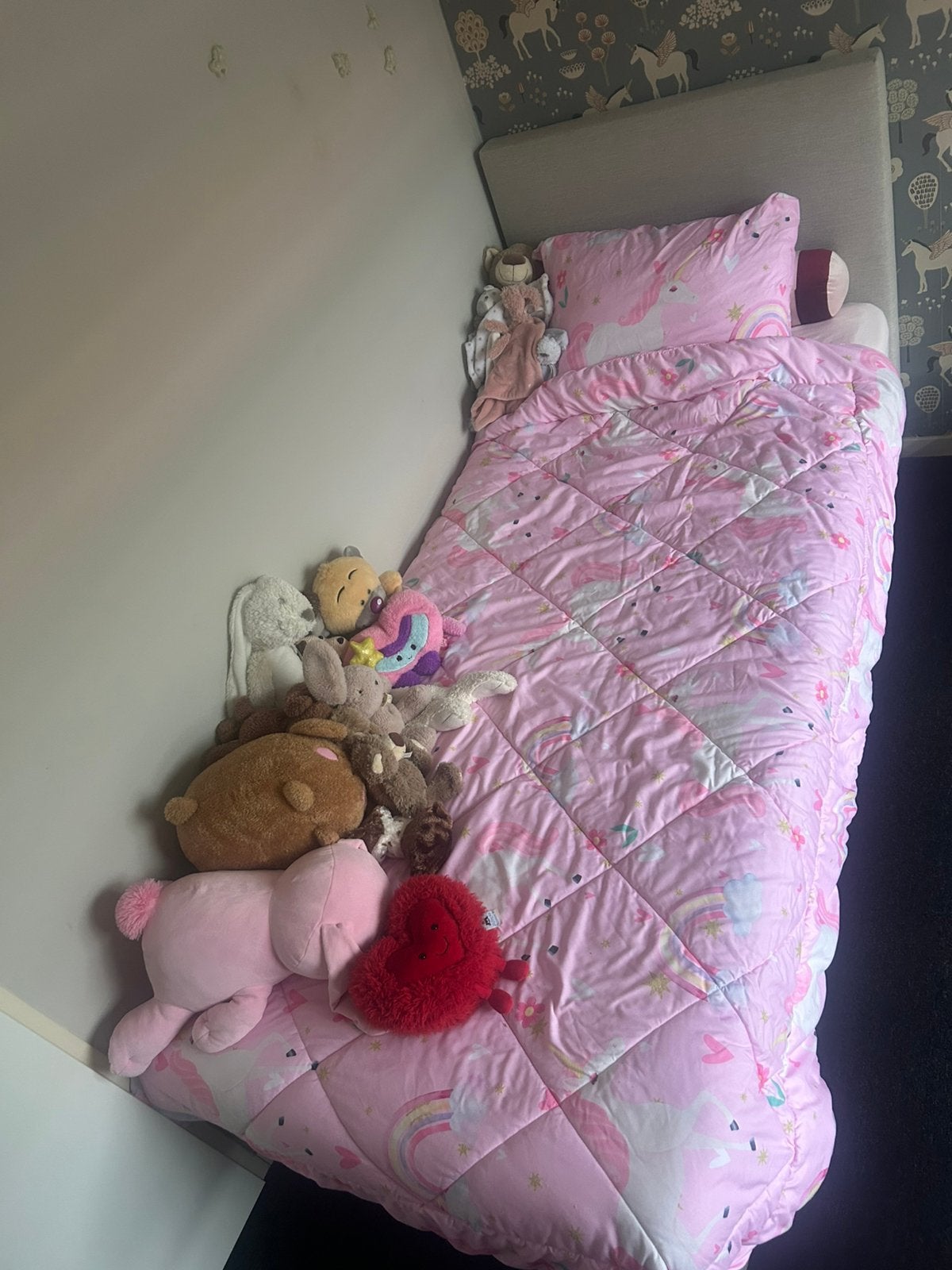 Eenpersoons kinderbed boxspring 90x200, Ophalen, 85 tot 100 cm, Gebruikt, Matras
