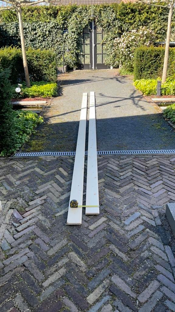 2 planken 5.40 m met messing en groef, Ophalen, Nieuw