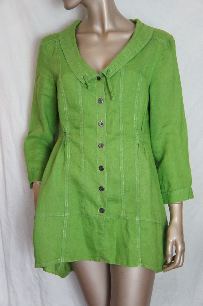 AUTHENTIC CLOTHING COMPANY blouse maat 38 LINEN, Verzenden, Zo goed als nieuw, Maat 38/40 (M), Groen