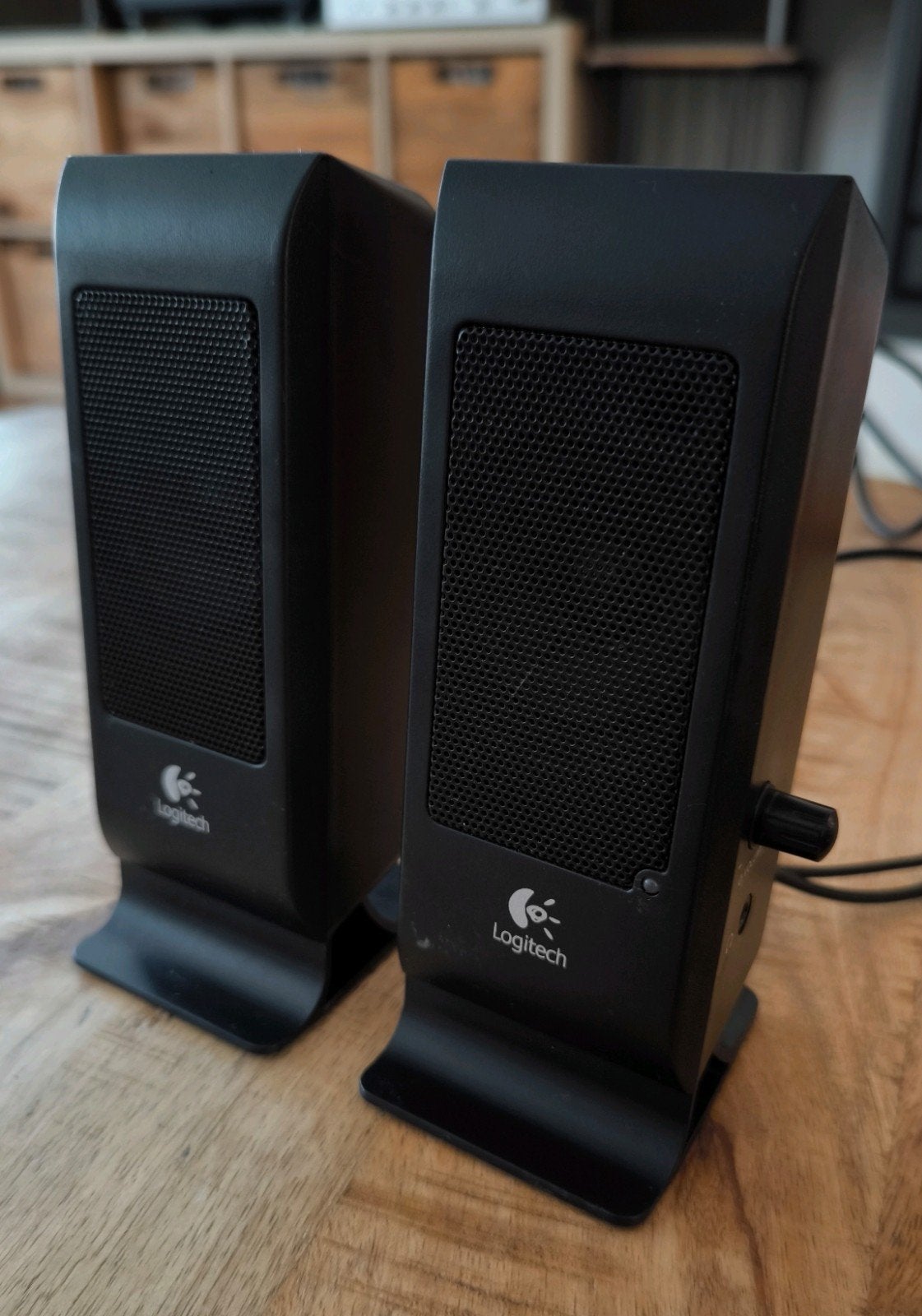 Logitech S-100 pc speakers mini jack luidsprekers laptop, Computers en Software, Pc speakers, Ophalen of Verzenden