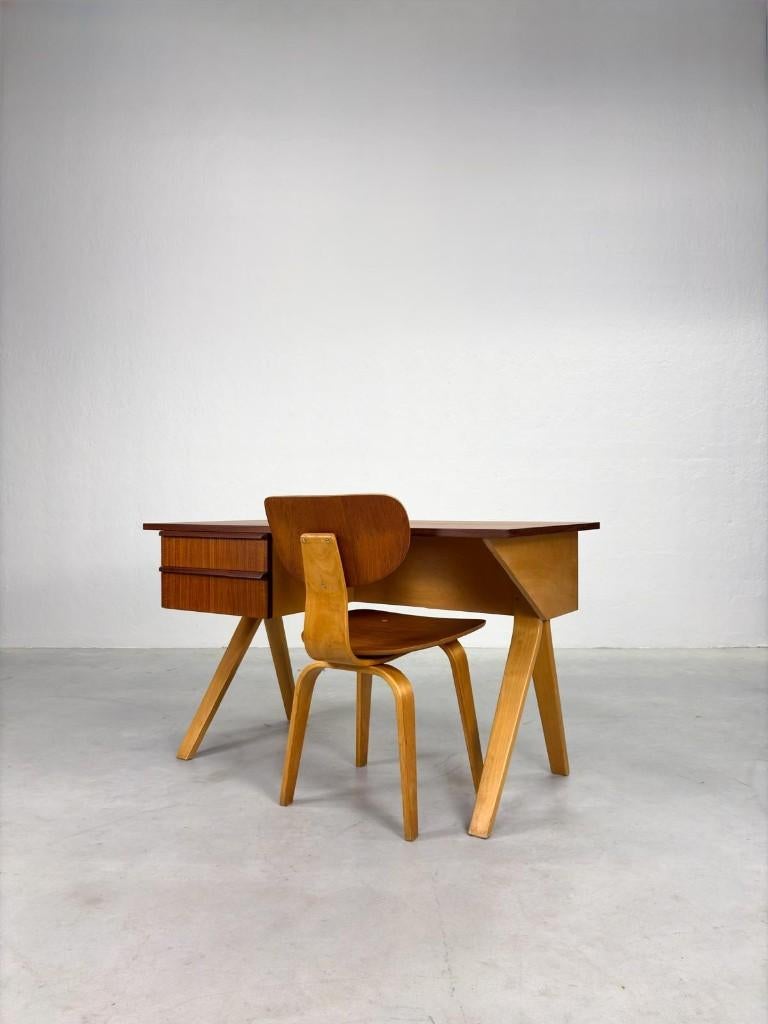 Pastoe 'EB32' Berkenserie Bureau van Cees Braakman, Ophalen, Met lades, Hout, 46 cm