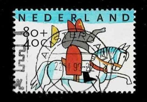 postzegel 1784 Nederland kinderpostzegel Big en Haas, Ophalen of Verzenden, Na 1940, Gestempeld