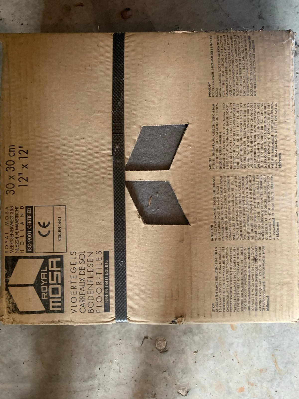 Royal Mosa Vloertegels 30x30 cm - Grijs, Ophalen, Keramiek, Nieuw, 5 tot 10 m²