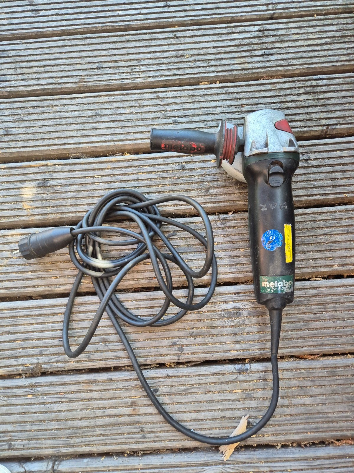Metabo haakse slijpschijf - gebruikt maar werkt goed, Ophalen of Verzenden, Gebruikt, 700 tot 1000 watt, Haakse handslijpmachine