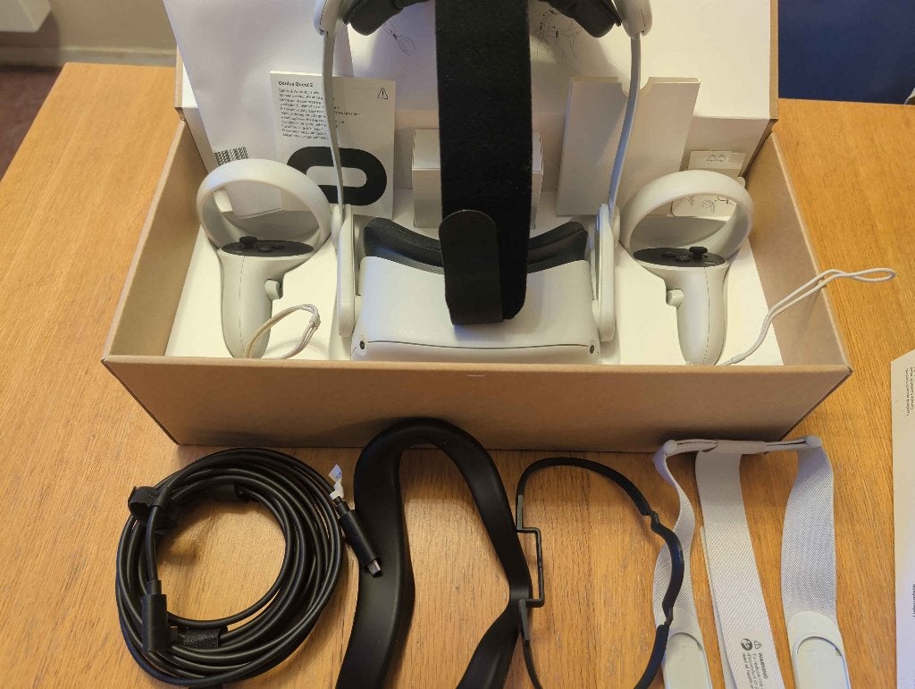 Meta Quest 2 volledige PCVR set, Ophalen of Verzenden, Gebruikt, VR-bril, Pc