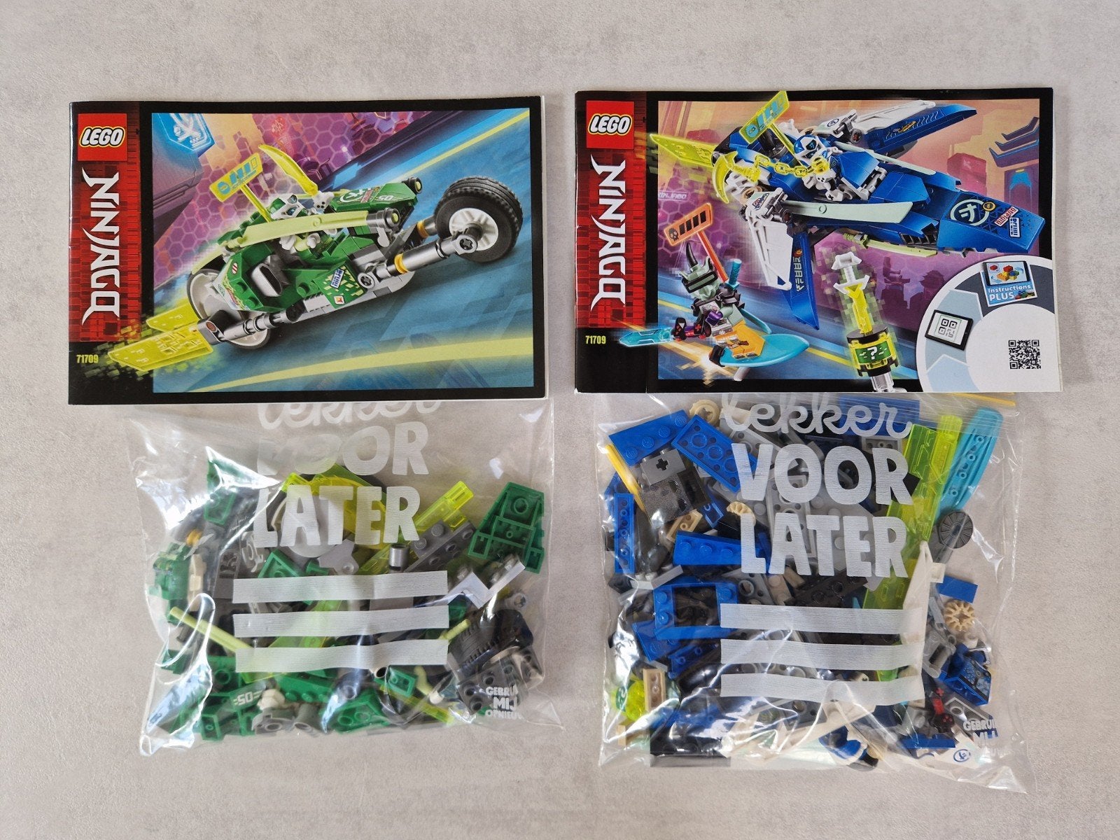 LEGO Ninjago 71709 Jay en Lloyd's Velocity Racers, Lego, Ophalen of Verzenden, Ninjago, Compleet