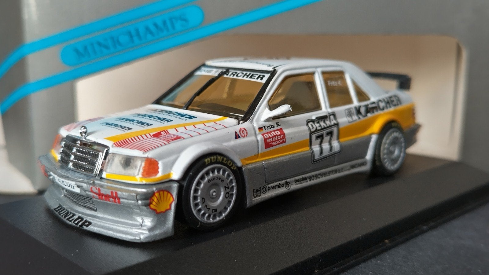 Mercedes Benz 190 DTM Ms Kärcher Kreuzpointer Minichamps Pol, Auto, Verzenden, ., Nieuw