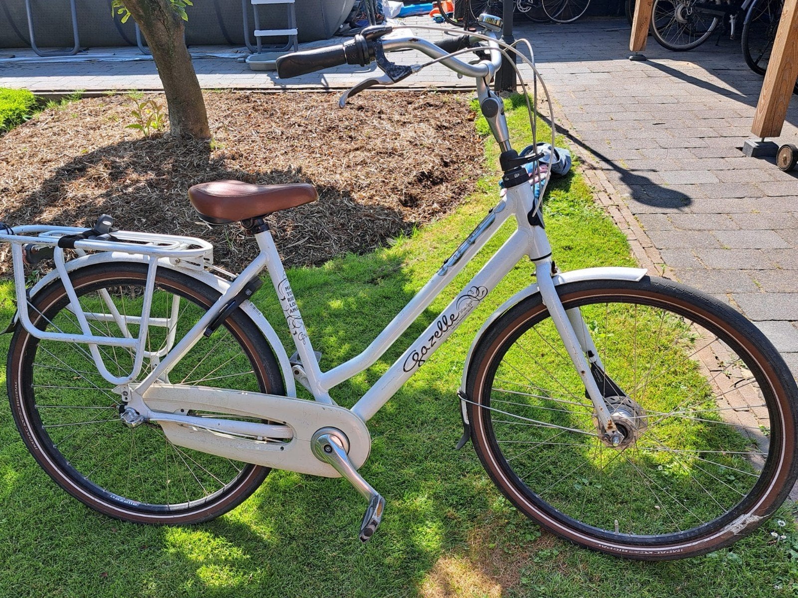 Nette Gazelle Miss Grace damesfiets wit D54, 3 versnellingen, Ophalen, Versnellingen, Gazelle, Trommelrem