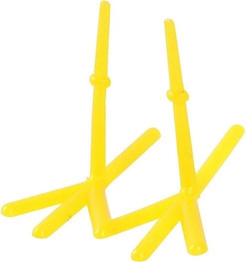 Kippen poten plastic geel 3,2 x 3,2 x 2,8 cm 5 stuks, ., Geel, Nieuw, Ophalen of Verzenden