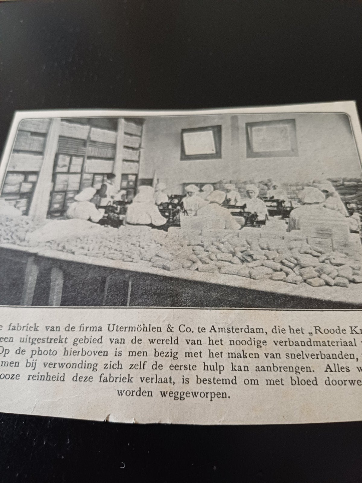knipsel Amsterdam Utermohlen 1915, Ophalen of Verzenden, Voor 1920, Knipsel(s)