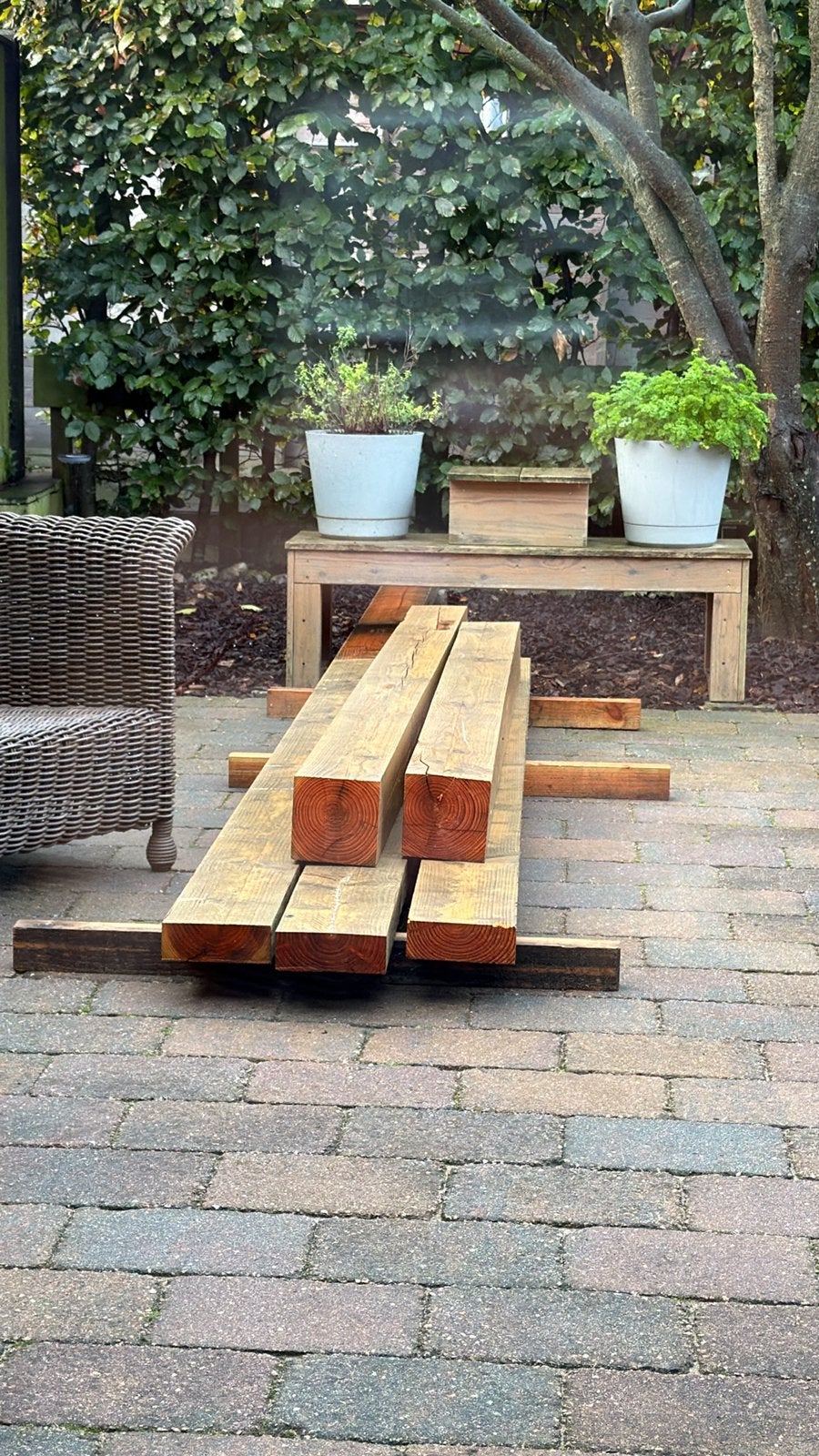Gratis af te halen douglas hout, Ophalen, Zo goed als nieuw, Balk, Overige houtsoorten