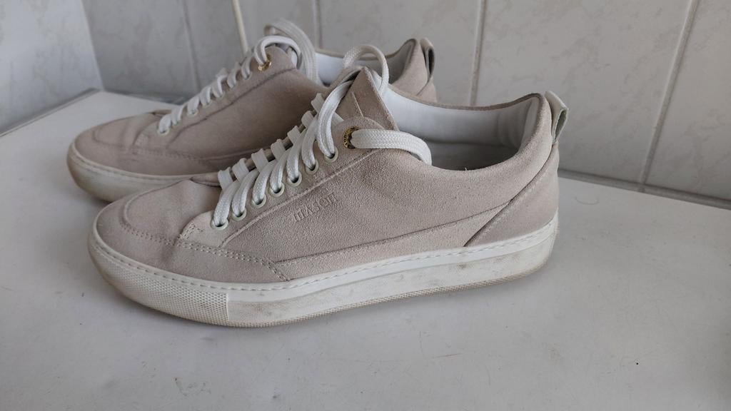 Mason sneakers schoenen leer mt 39 beige zgan suede, Ophalen of Verzenden, Zo goed als nieuw, Beige, Sneakers of Gympen