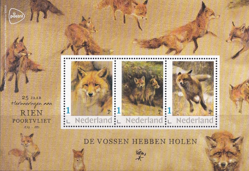 Rien Poortvliet – De vossen hebben holen – MNH, Postzegels en Munten, Verzenden, Na 1940, Postfris