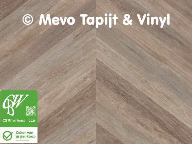 Novilon Vinyl met Hongaarse punt, Lengte 4 x 3 mtr, Bruin, Snel een afspraak? Dat kan!, MeVo tapijt en vinyl, Nieuw