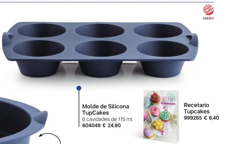 Tupperware Siliconen Muffin Bakvorm met Receptenboek, Verzenden, Nieuw, Blauw, Overige typen
