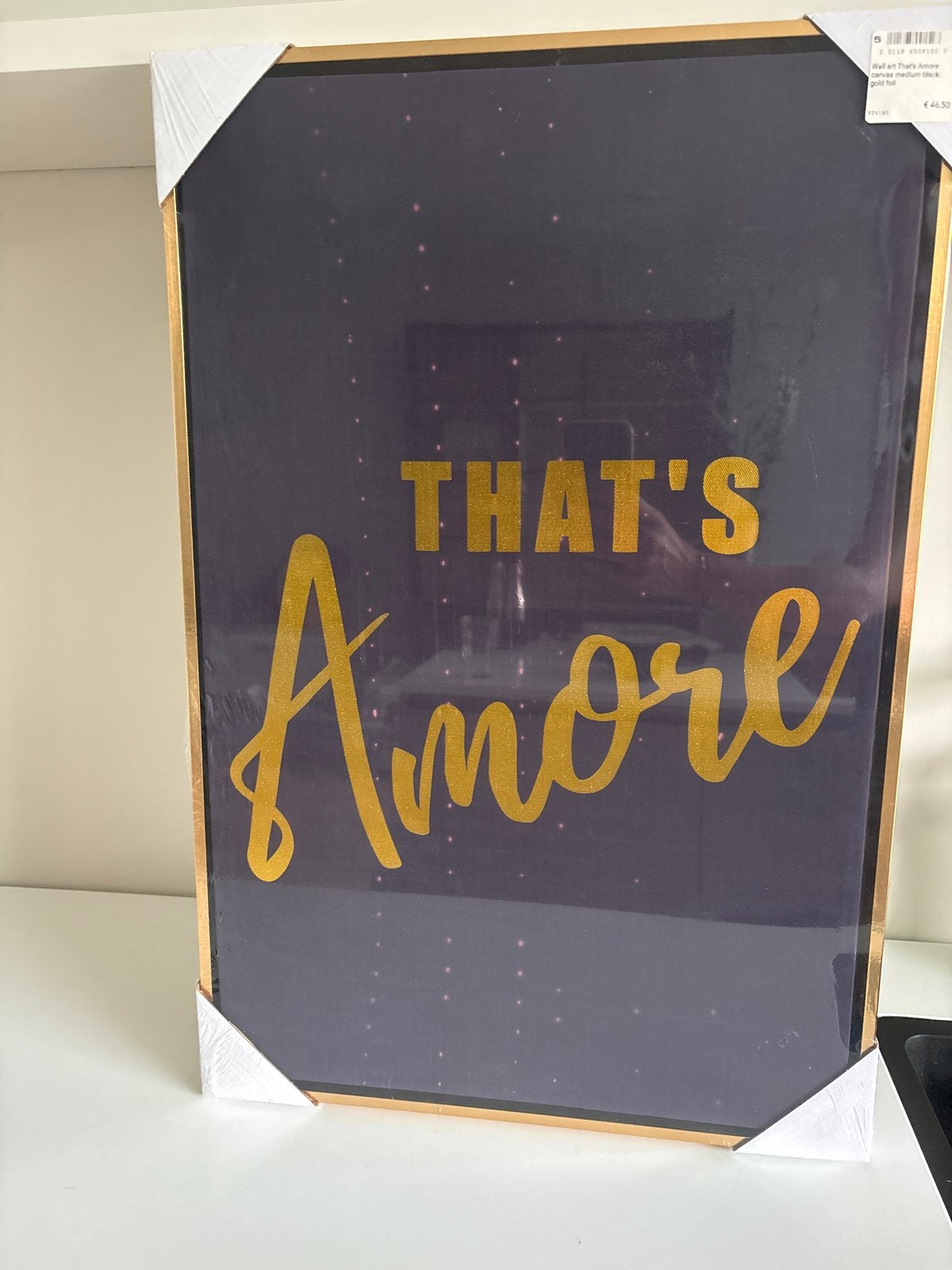 Canvas doek van Loods 5, donkerblauw met gouden lijst, Ophalen, Nieuw, 50 tot 75 cm, Overige typen