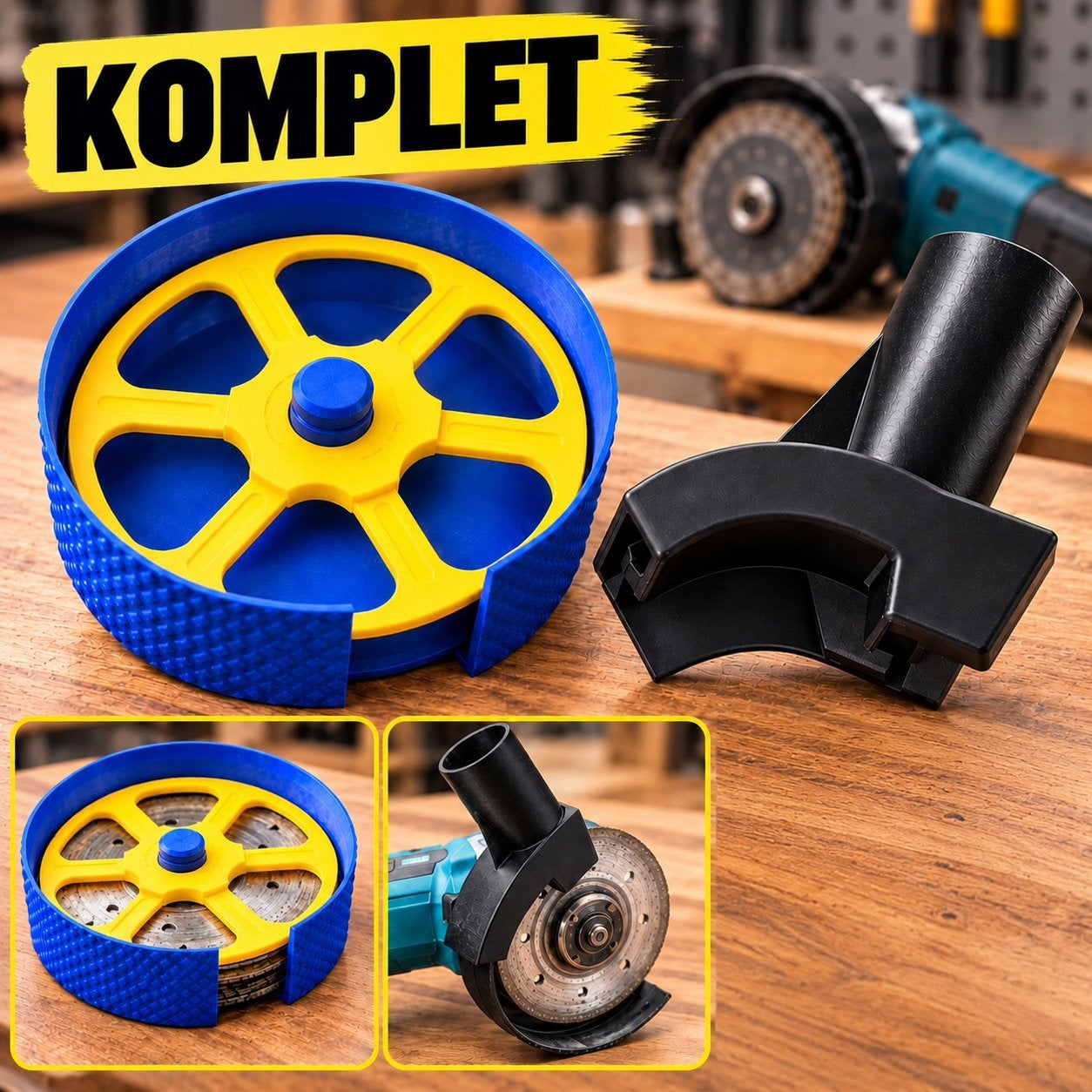 Haakse slijper set 125mm: opbergbox & stofafzuigkap, Ophalen of Verzenden, Nieuw, Overige typen