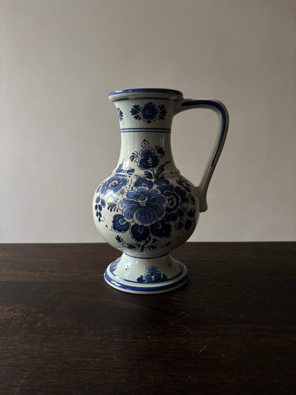 Vintage Delfts blauwe schenkkan – Regina Gouda – model 1876, Ophalen of Verzenden